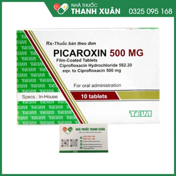Picaroxin 500 mg thuốc chống nhiễm khuẩn nhạy cảm